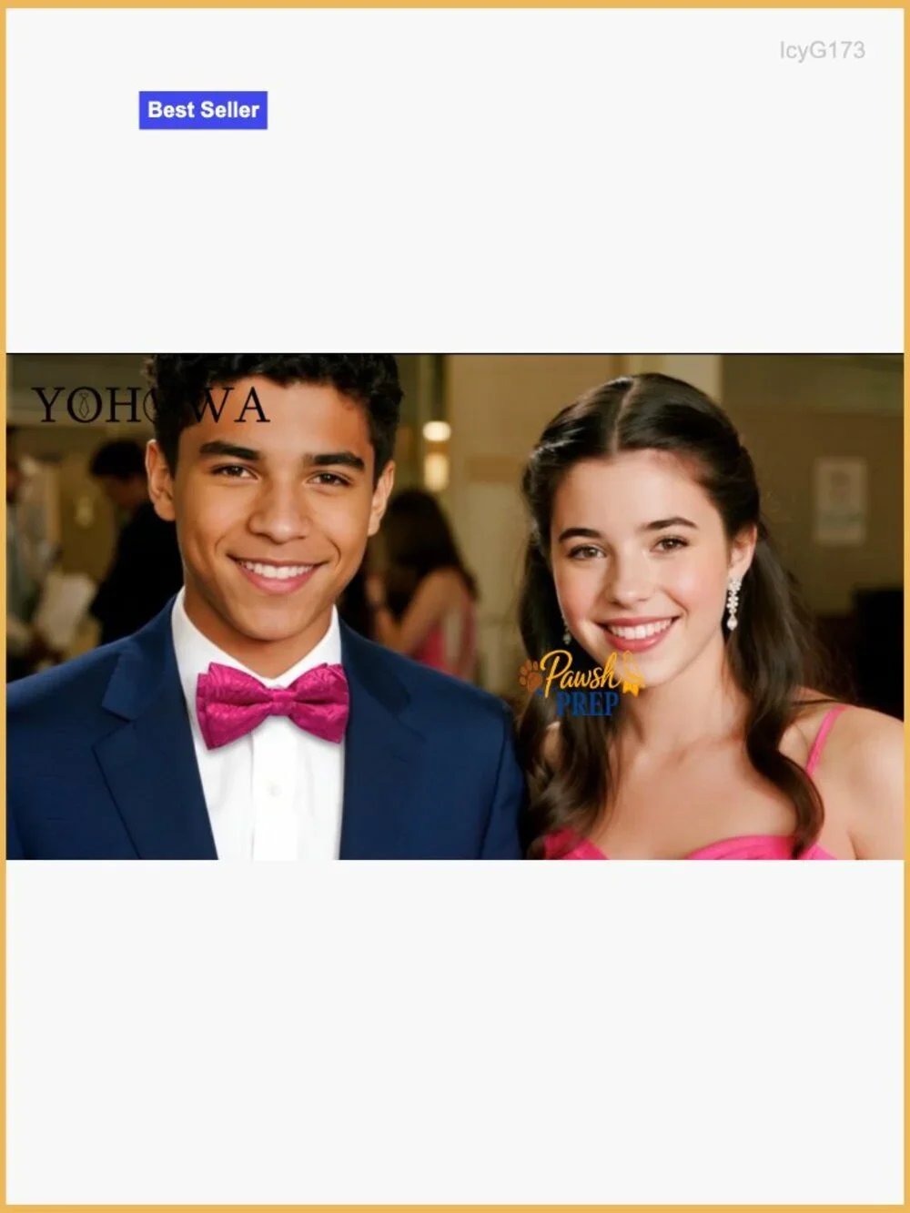 Men's Silk Bow Tie Set with Pocket Square and Cufflinks for Formal Events